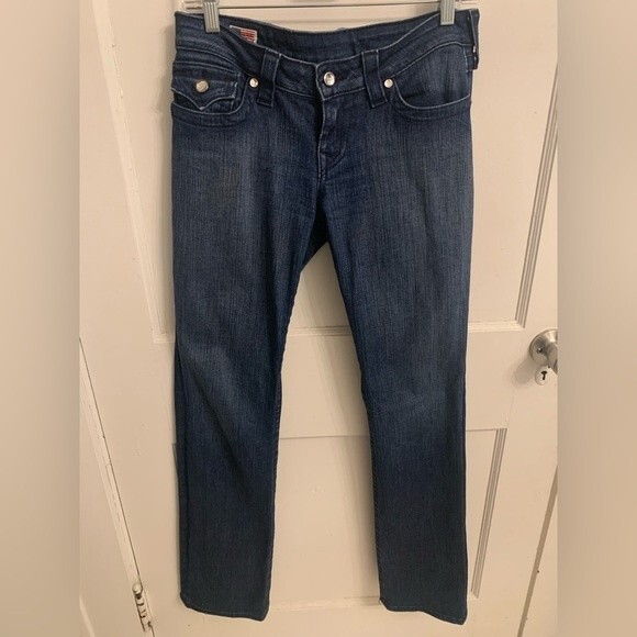 True Religion Billy jeans with Swarovski buttons and rivets  Size 29 - Picture 1 of 9